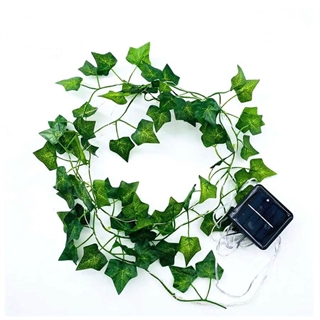 Solcelle lyskæde med efeublade - 5 M